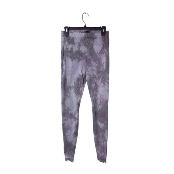 Joes Jeans Purple Tie-Dye Leggings With Ankle Zippers Size M - Picture 1 of 4